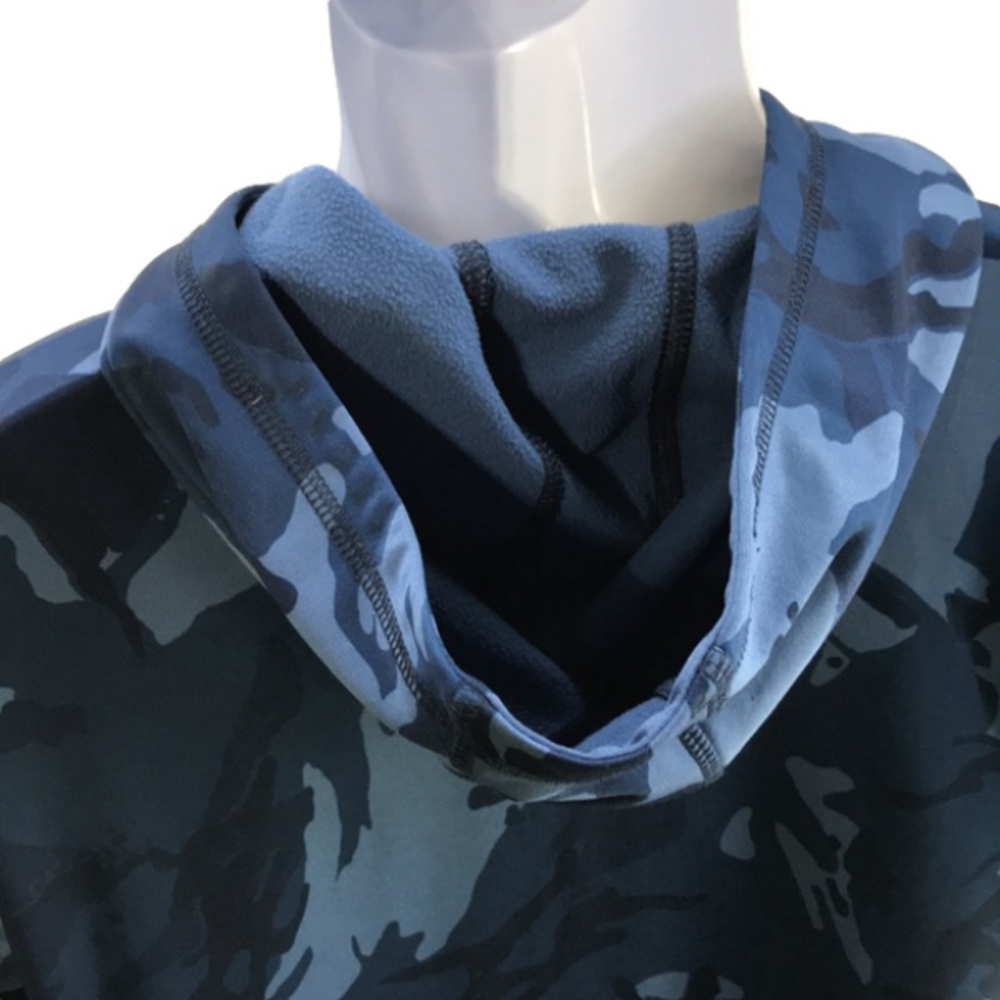 ADIDAS Kid’s Blue Camo Long Sleeve Hoodie—Sz Large 14/16 - Picture 8 of 17